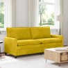 Canapé Jaune 196 x 81 x 87,5 cm Velours 618203618203