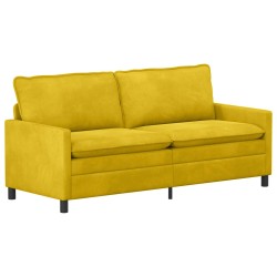 Canapé Jaune 196 x 81 x 87,5 cm Velours 618203618203