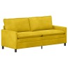 Canapé Jaune 196 x 81 x 87,5 cm Velours 618203618203