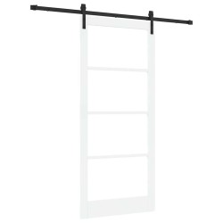 Porte coulissante ORKDAL Blanc et Noir 93 x 211 cm 618210618210