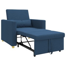 Canapé-lit escamotable simple Bleu 90 x 165 x 87 cm tissu 618214618214