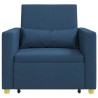 Canapé-lit escamotable simple Bleu 90 x 165 x 87 cm tissu 618214618214