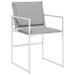 Ensemble à manger de jardin avec coussins 11pcs blanc textilène 618216618216