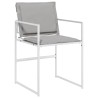 Ensemble à manger de jardin avec coussins 11pcs blanc textilène 618216618216