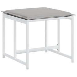 Ensemble à manger de jardin avec coussins 11pcs blanc textilène 618216618216