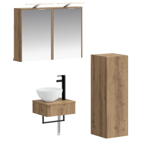 Ensemble d'armoire de salle de bain 4 pc Chêne artisanal 618220618220