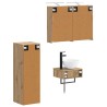 Ensemble d'armoire de salle de bain 4 pc Chêne artisanal 618220618220