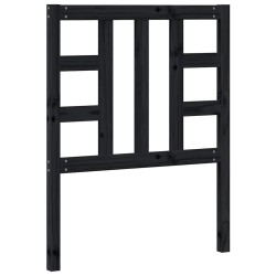 Tête de lit Noir 81x4x100 cm Bois massif de pin 618221618221