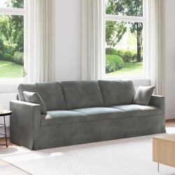 Canapé Gris foncé 228 x 78 x 80 cm Velours 618222618222