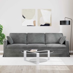 Canapé Gris foncé 228 x 78 x 80 cm Velours 618222618222