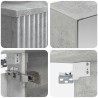 Ensemble d'armoire de salle de bain 4 pcs Gris béton 618223618223