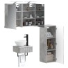Ensemble d'armoire de salle de bain 4 pcs Gris béton 618227618227