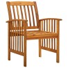 Ensemble de 4 chaises de jardin avec coussins en bois d'acacia massif 618228618228