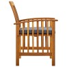 Ensemble de 4 chaises de jardin avec coussins en bois d'acacia massif 618228618228