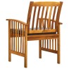 Ensemble de 4 chaises de jardin avec coussins en bois d'acacia massif 618228618228