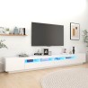 Meuble TV avec lumières LED Blanc 300x35x40 cm 618230618230