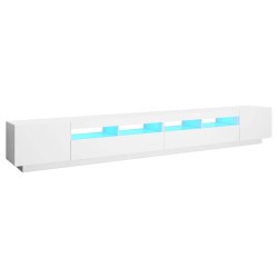 Meuble TV avec lumières LED Blanc 300x35x40 cm 618230618230