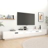 Meuble TV avec lumières LED Blanc 300x35x40 cm 618230618230