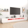 Meuble TV avec lumières LED Blanc 300x35x40 cm 618230618230