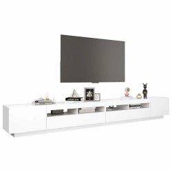 Meuble TV avec lumières LED Blanc 300x35x40 cm 618230618230