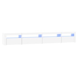 Meuble TV avec lumières LED Blanc 270x35x40 cm 618231618231