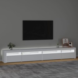 Meuble TV avec lumières LED Blanc 270x35x40 cm 618231618231