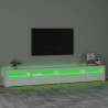 Meuble TV avec lumières LED Blanc 270x35x40 cm 618231618231