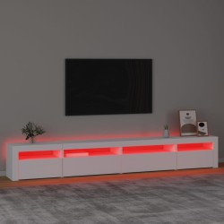Meuble TV avec lumières LED Blanc 270x35x40 cm 618231618231