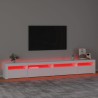 Meuble TV avec lumières LED Blanc 270x35x40 cm 618231618231