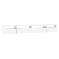 Meuble TV avec lumières LED Blanc 270x35x40 cm 618231618231