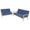 Ensemble de canapé 2 pcs Tissu bleu 618235618235