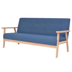 Ensemble de canapé 2 pcs Tissu bleu 618235618235
