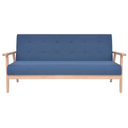 Ensemble de canapé 2 pcs Tissu bleu 618235618235