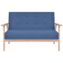 Ensemble de canapé 2 pcs Tissu bleu 618235618235