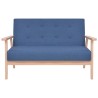 Ensemble de canapé 2 pcs Tissu bleu 618235618235