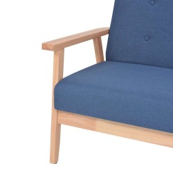 Ensemble de canapé 2 pcs Tissu bleu 618235618235