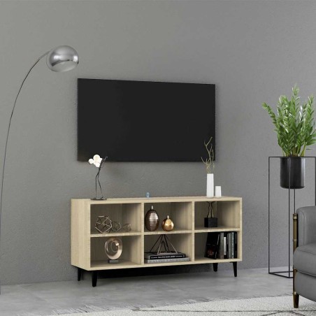 Meuble TV avec pieds en métal Chêne sonoma 103,5x30x50 cm 618237618237