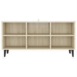 Meuble TV avec pieds en métal Chêne sonoma 103,5x30x50 cm 618237618237