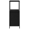 Meuble de salle de bain avec étagères chêne noir 36x35x95 cm 618239618239