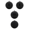 Ensemble de Boules de Noël XXL 4 pc Noir Plastique 618240618240
