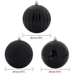 Ensemble de Boules de Noël XXL 4 pc Noir Plastique 618240618240