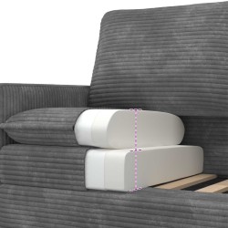 Ensemble de Canapés 2 pcs Gris clair Polyester 618243618243