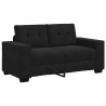 Canapé causeuse noir 160x77x82 cm velours 618244618244