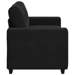Canapé causeuse noir 160x77x82 cm velours 618244618244