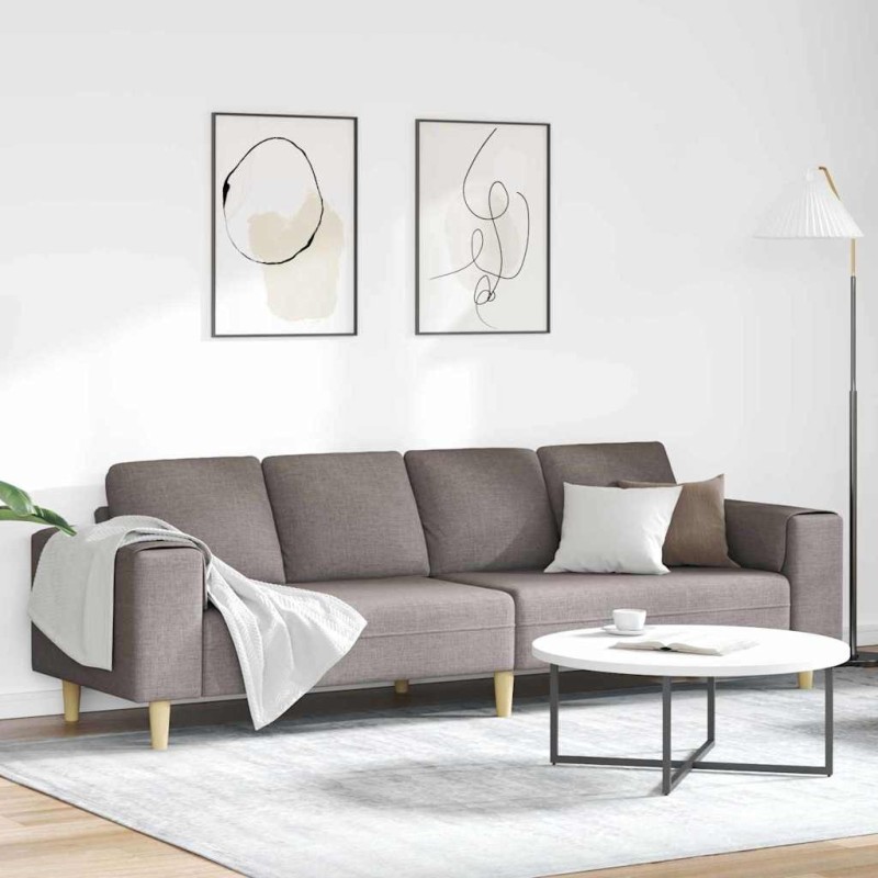 Canapé de salon Taupe 250 x 77 x 76 cm Polyester 618245618245