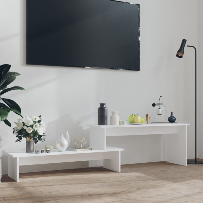 Meuble TV Blanc 180x30x43 cm Aggloméré 618246618246