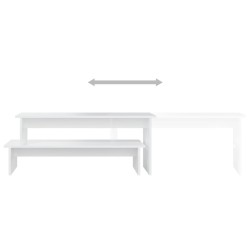 Meuble TV Blanc 180x30x43 cm Aggloméré 618246618246