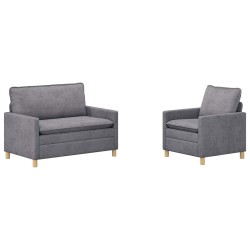 Ensemble de Canapés 2 pcs Gris clair Polyester 618250618250