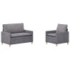 Ensemble de Canapés 2 pcs Gris clair Polyester 618250618250