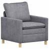 Ensemble de Canapés 2 pcs Gris clair Polyester 618250618250